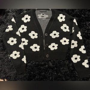 Xsmall cardigan black floral
